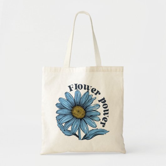 Boho Retro Bloemen Tote Bag (Voorkant)