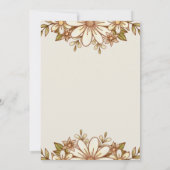 Boho Retro Bloemen | VRIJGEZELLENFEEST Kaart (Achterkant)