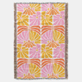 Boho Retro Bloemenpatroon Deken (Voorkant Verticaal)