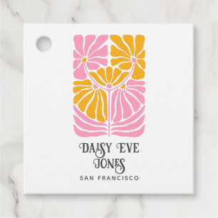 Boho Retro Bloemenpatroon Product Labels