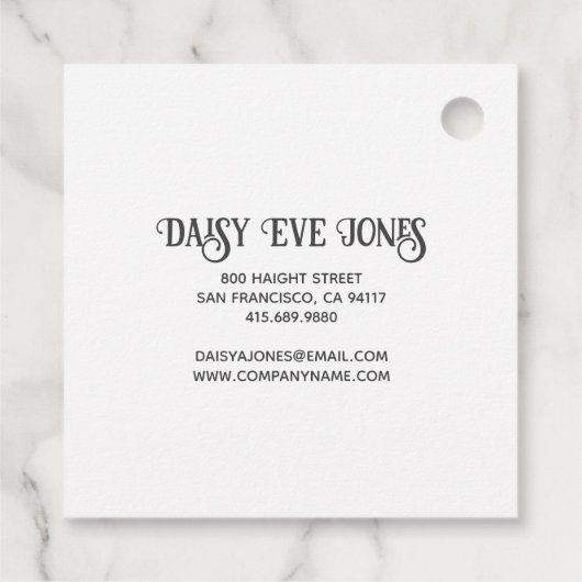 Boho Retro Bloemenpatroon Product Labels (Achterkant)