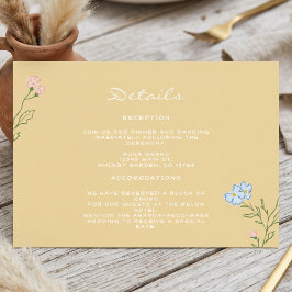 Boho Retro Bloemrijke Groovy Krachtige Klassieke T Informatiekaartje