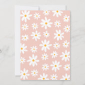 Boho Retro Blush Roze Daisy Wild Een 1e Verjaardag Kaart (Achterkant)