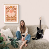 Boho Retro Boogschutter Zodiac Poster