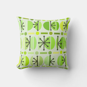 Boho Retro Bowls Lines Chartreuse Kussen