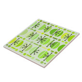 Boho Retro Bowls Lines Chartreuse Tegeltje (Zijkant)