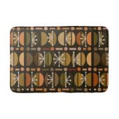 Boho Retro Bowls Lines Dark Earth Tones Badmat (Voorkant)