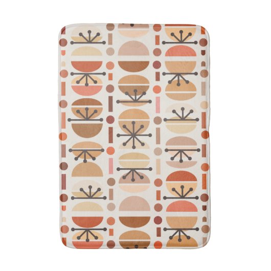 Boho Retro Bowls Lines Earth Tones Badmat (Voorkant Verticaal)