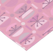 Boho Retro Bowls Lines Roze Korte Tafelloper (Hoek)