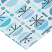 Boho Retro Bowls Lines Turquoise Korte Tafelloper (Hoek)
