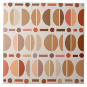 Boho Retro Bowls Pattern Light Earth Tones Tegeltje (Voorkant)