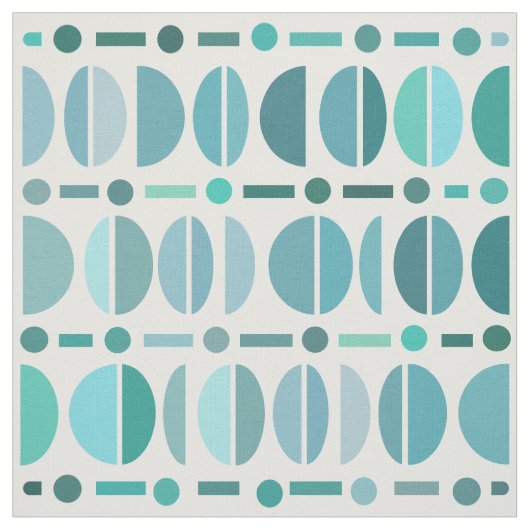Boho Retro Bowls Pattern Turquoise Stof (Swatch)