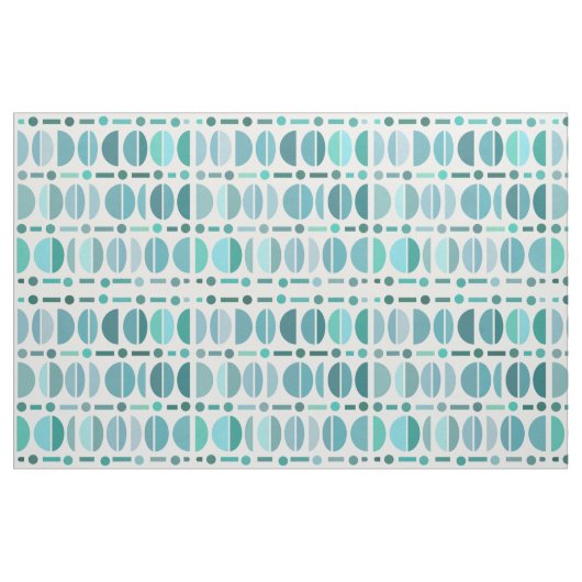 Boho Retro Bowls Pattern Turquoise Stof (Fat Quarter)