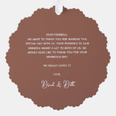 Boho Retro bruiloft dank u fotopapier Ornament (Achterkant)