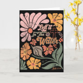 Boho Retro Christelijk Liet Het In Het Water Manne Kaart (Gele Bloem)