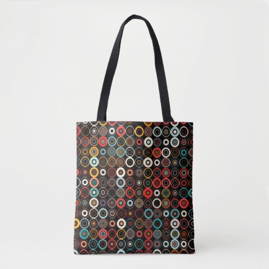 Boho Retro Circle-Canvas tas (Voorkant)