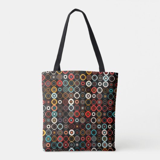 Boho Retro Circle-Canvas tas (Achterkant)