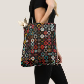 Boho Retro Circle-Canvas tas (Dichtbij)