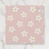 Boho Retro Daisy 1e Groovy Verjaardag Bedankjes Labels (Achterkant)
