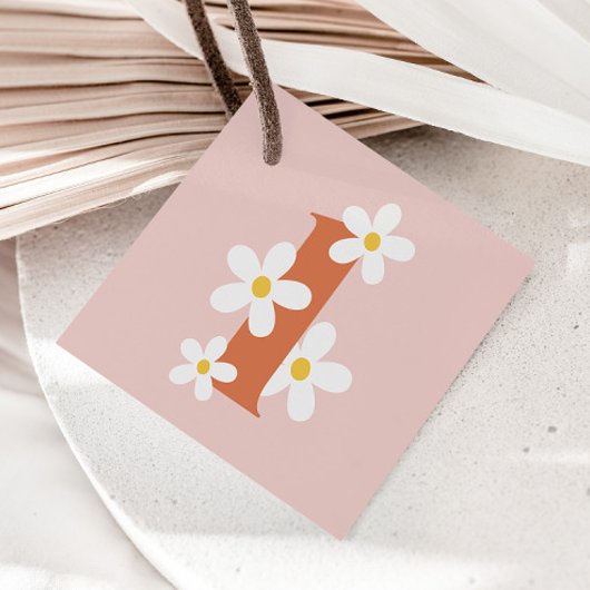 Boho Retro Daisy 1e Groovy Verjaardag Bedankjes Labels