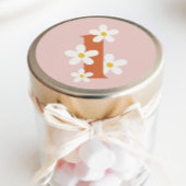 Boho Retro Daisy 1e Groovy Verjaardag Ronde Sticker