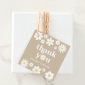 Boho Retro Daisy 1e Verjaardag Bedankjes Labels