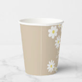 Boho Retro Daisy 1e Verjaardag Papieren Bekers (Rechts)