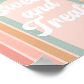 Boho Retro Daisy Birthday Sweets and Treatment Sig Poster (Hoek)