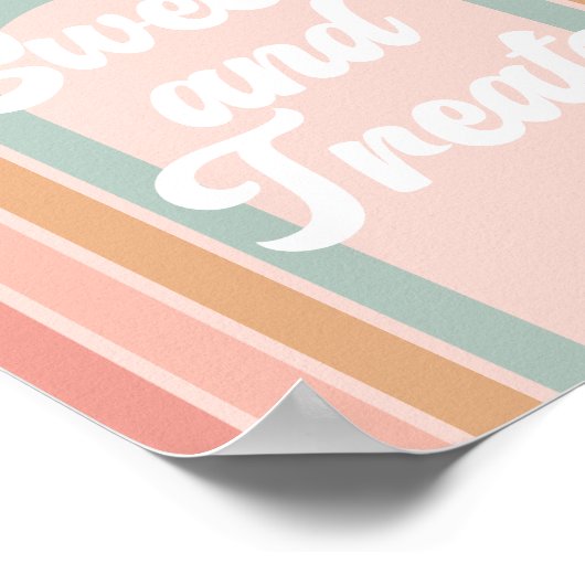 Boho Retro Daisy Birthday Sweets and Treatment Sig Poster (Hoek)