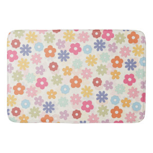 Boho Retro Daisy Flowers, zomer 70 Badmat