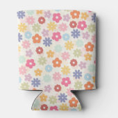 Boho Retro Daisy Flowers, zomer 70 Blikjeskoeler (Achterkant)