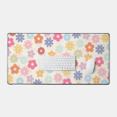 Boho Retro Daisy Flowers, zomer 70 Bureaumat (Keyboard & Muis)