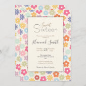 Boho Retro Daisy Flowers, zomer 70 Kaart (Voorkant / Achterkant)