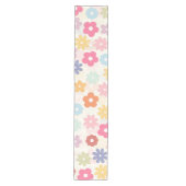 Boho Retro Daisy Flowers, zomer 70 Medium Tafelloper (Voorkant)