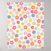 Boho Retro Daisy Flowers, zomer 70