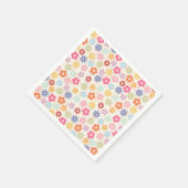 Boho Retro Daisy Flowers, zomer 70 Servet (Hoek)