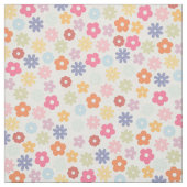 Boho Retro Daisy Flowers, zomer 70 Stof (Swatch)