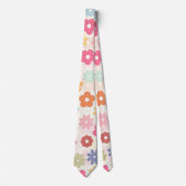 Boho Retro Daisy Flowers, zomer 70 Stropdas (Voorkant)