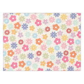 Boho Retro Daisy Flowers, zomer 70 Tafelkleed (Voorkant (Horizontaal))