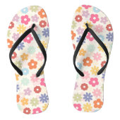 Boho Retro Daisy Flowers, zomer 70 Teenslippers (Voetbed)