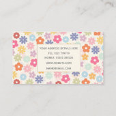 Boho Retro Daisy Flowers, zomer 70 Visitekaartje (Achterkant)