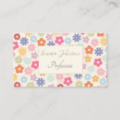 Boho Retro Daisy Flowers, zomer 70 Visitekaartje (Voorkant)