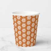 Boho Retro Daisy Pattern Graduation Party Papieren Bekers (Achterkant)