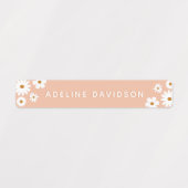Boho Retro Daisy Thema Eenvoudige Waterdichte Kind Labels (Design 1)