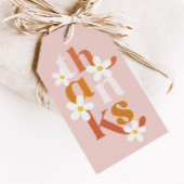 Boho Retro Daisy Verjaardagsgunst Cadeaulabel