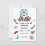 Boho Retro Dreamweaver Baby shower Bedankkaart (Voorkant)