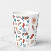 Boho Retro Dreamweaver Baby shower Papups Papieren Bekers (Rechts)