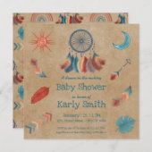 Boho Retro Dreamweaver Baby shower Uitnodiging (Voorkant / Achterkant)