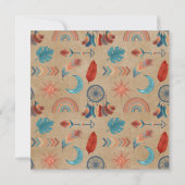 Boho Retro Dreamweaver Baby shower Uitnodiging (Achterkant)