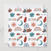 Boho Retro Dreamweaver Baby shower Uitnodiging (Achterkant)